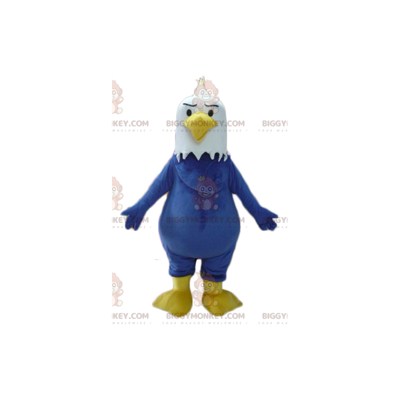 BIGGYMONKEY™ Disfraz de mascota de águila azul blanca y