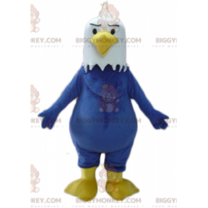 BIGGYMONKEY™ Giant Plump White and Yellow Blue Eagle Mascot
