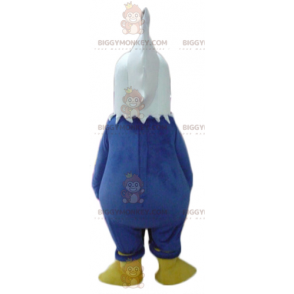 BIGGYMONKEY™ Gigante paffuto costume mascotte aquila blu bianca