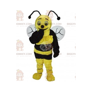 Gult och svart bi BIGGYMONKEY™ maskotdräkt - BiggyMonkey maskot
