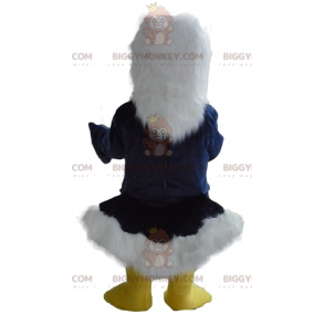 BIGGYMONKEY™ Traje Mascote Grande Todo Peludo Azul Branco e