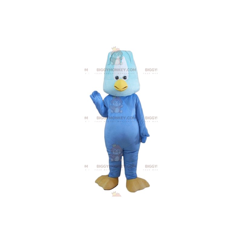 Costume de mascotte BIGGYMONKEY™ d'oiseau de poussin bleu géant