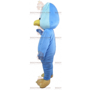 Hauska Giant Blue Chick Bird BIGGYMONKEY™ maskottiasu -