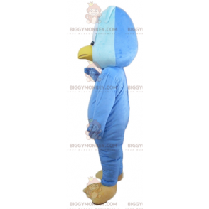 Zabawny kostium maskotka gigantyczny niebieski pisklę