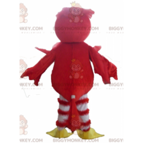 BIGGYMONKEY™ Rot-Gelb-Weißes Entenvogel-Maskottchen-Kostüm -