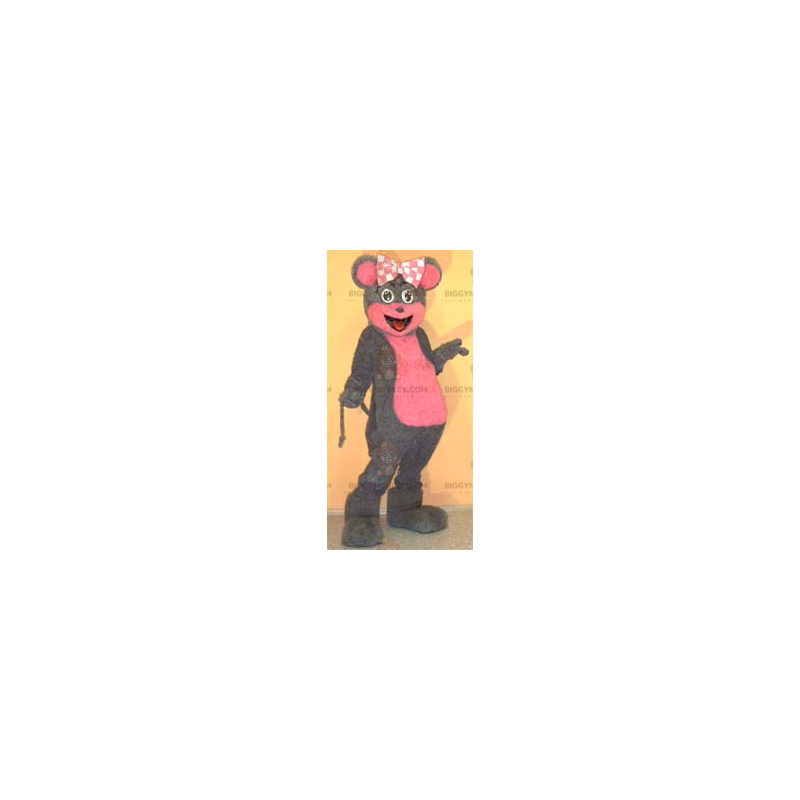 Gray and Pink Mouse BIGGYMONKEY™ Mascot Costume -