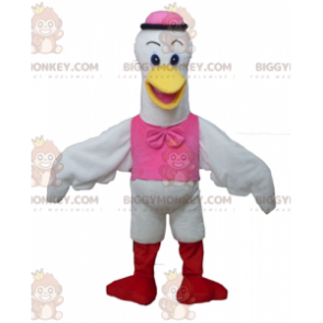 Big White Bird Stork Swan BIGGYMONKEY™ maskotkostume -