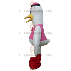 Costume da mascotte Big White Bird Cicogna Cigno BIGGYMONKEY™ -