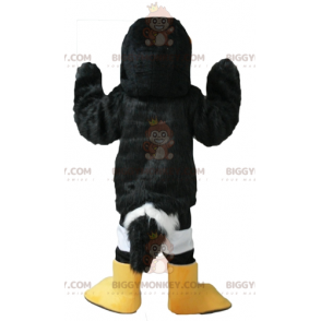 BIGGYMONKEY™ Black White and Yellow Parrot Toucan Mascot