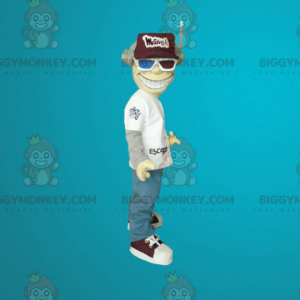 Costume da mascotte uomo BIGGYMONKEY™ con casco e occhiali 3D -