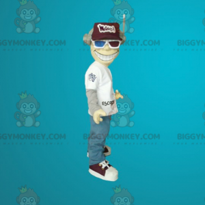 Man BIGGYMONKEY™ Mascot Costume with Helmet and 3D Glasses -