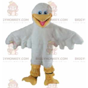 Costume de mascotte BIGGYMONKEY™ de mouette de canard blanc et