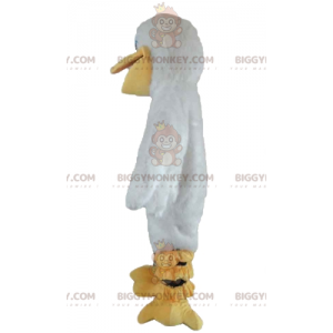 White and Yellow Duck Seagull BIGGYMONKEY™ Mascot Costume -