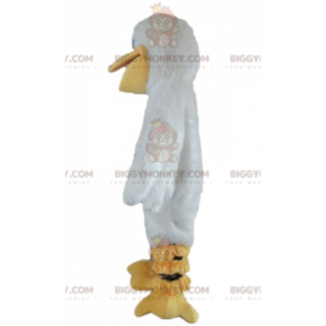 Costume de mascotte BIGGYMONKEY™ de mouette de canard blanc et