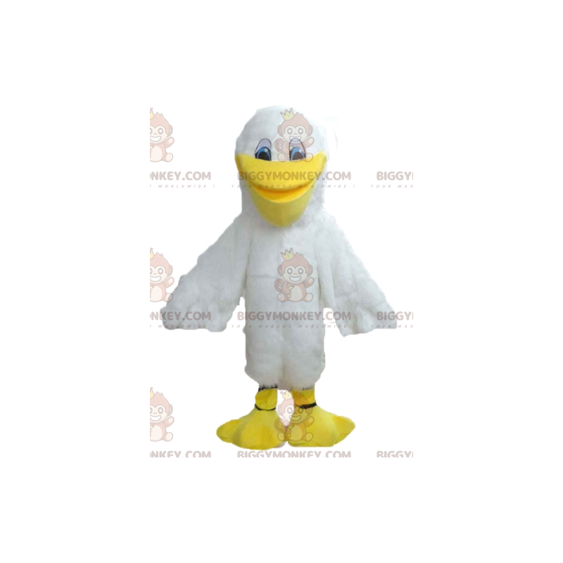 BIGGYMONKEY™ Disfraz de mascota de gaviota blanca y amarilla -