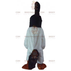 BIGGYMONKEY™ Maskottchenkostüm eines schwarz-weißen Vogels mit