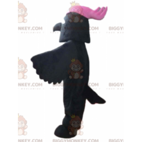 Black Birdin BIGGYMONKEY™ maskottiasu, jossa vaaleanpunainen