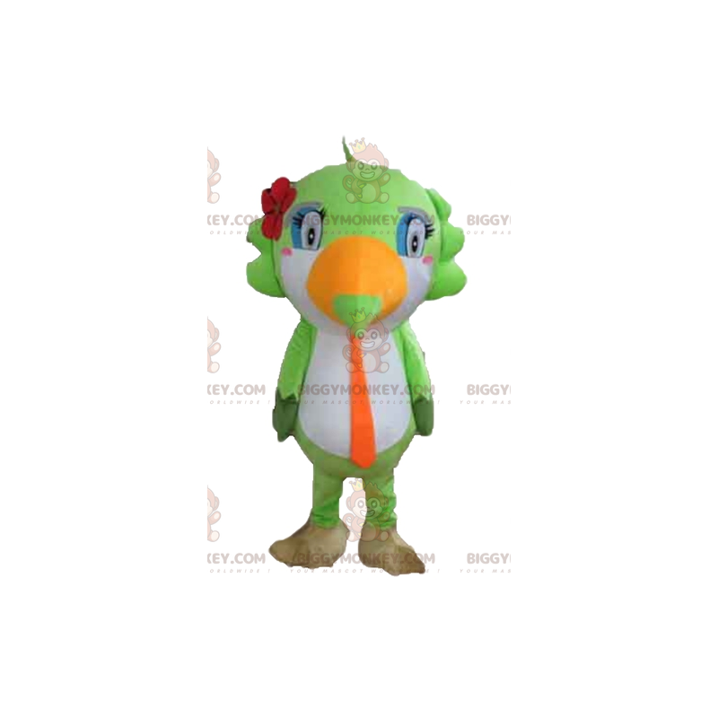 BIGGYMONKEY™ Green White Orange Toucan Parrot Mascot Costume –