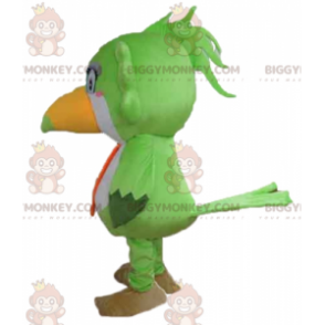 BIGGYMONKEY™ Green White Orange Toucan Parrot Mascot Costume –