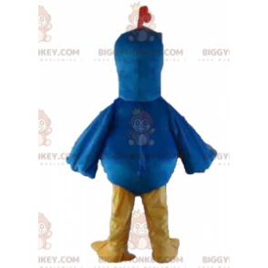 BIGGYMONKEY™ Costume mascotte uccello piccione blu giallo