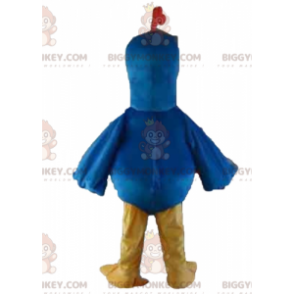 Kostým BIGGYMONKEY™ Modrá Žlutá Oranžová Pták Maskot Holub –