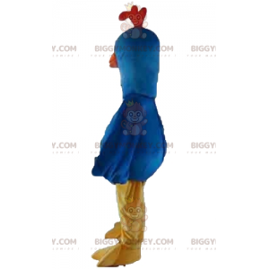 Costume de mascotte BIGGYMONKEY™ d'oiseau bleu jaune et orange