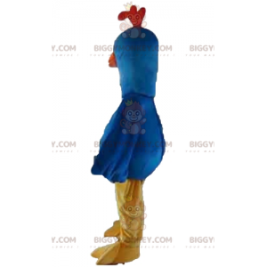 Στολή μασκότ πουλιού BIGGYMONKEY™ Μπλε Κίτρινο Πορτοκαλί