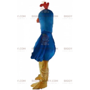 Costume de mascotte BIGGYMONKEY™ d'oiseau bleu jaune et orange