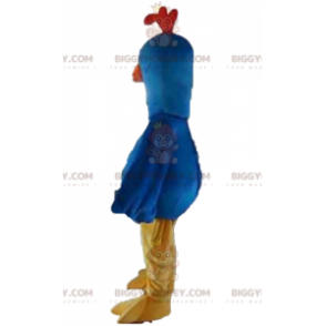 Kostým BIGGYMONKEY™ Modrá Žlutá Oranžová Pták Maskot Holub –