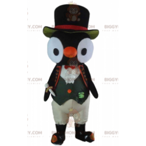 BIGGYMONKEY™ Mascot Costume Black and White Owl Owl Costume -