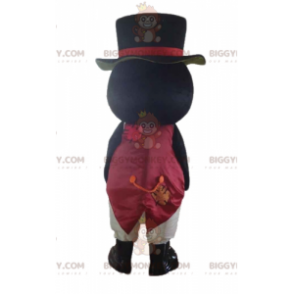 Costume de mascotte BIGGYMONKEY™ de hibou de chouette noire et