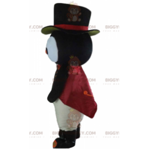 Costume de mascotte BIGGYMONKEY™ de hibou de chouette noire et