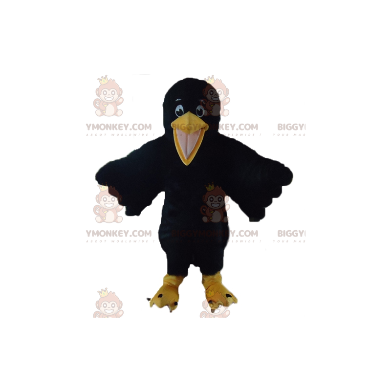 Traje de mascote gigante amarelo corvo gigante BIGGYMONKEY™ –