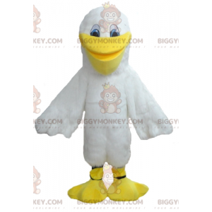 Στολή μασκότ BIGGYMONKEY™ White and Yellow Duck Gull White