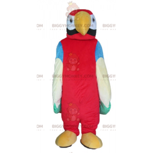 Gigantische veelkleurige papegaai BIGGYMONKEY™ mascottekostuum