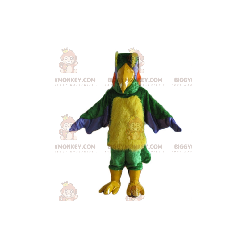 Costume de mascotte BIGGYMONKEY™ d'oiseau multicolore géant et