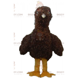 BIGGYMONKEY™ Fuzzy Brown und Yellow Baby Bird Maskottchenkostüm