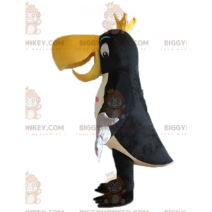 BIGGYMONKEY™ Costume da mascotte Tucano bianco e nero con