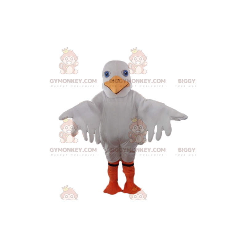 Στολή μασκότ BIGGYMONKEY™ White and Yellow Duck Gull White