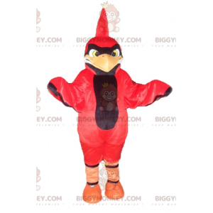 Kostým maskota BIGGYMONKEY™ červeného a černého ptáka s
