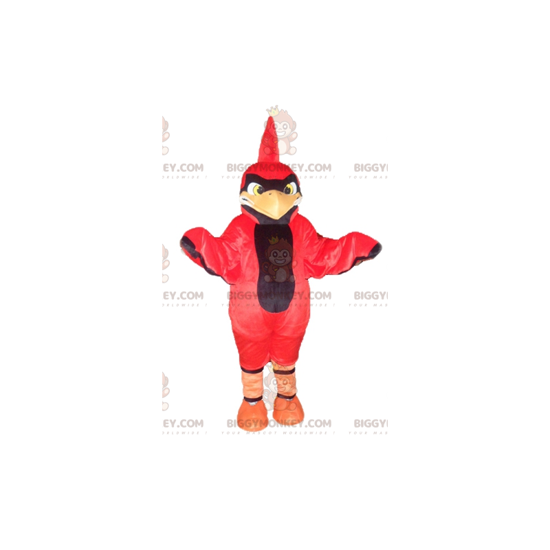 BIGGYMONKEY™ Costume da mascotte di uccello rosso e nero con