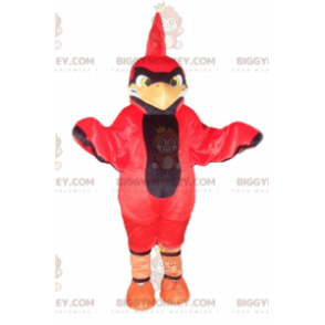 BIGGYMONKEY™ Costume da mascotte di uccello rosso e nero con