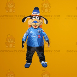 Costume da mascotte BIGGYMONKEY™ cane nero e arancione -