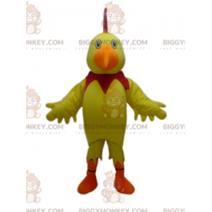 Giant Yellow Red Orange Rooster BIGGYMONKEY™ Mascot Costume -