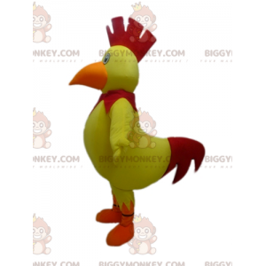 Costume da mascotte gigante giallo rosso arancio Gallo