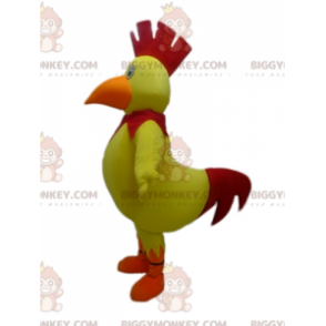 Costume da mascotte gigante giallo rosso arancio Gallo