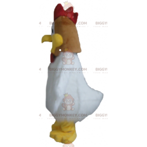 Costume da mascotte BIGGYMONKEY™ Gallina paffuta gigante bianca