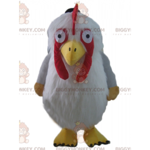 Costume de mascotte BIGGYMONKEY™ de poule blanche jaune et