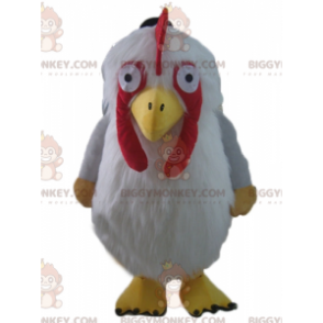 Costume de mascotte BIGGYMONKEY™ de poule blanche jaune et