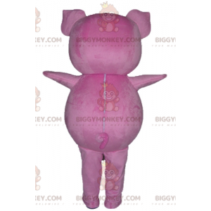 BIGGYMONKEY™ hauska pullea vaaleanpunainen sian maskottiasu -